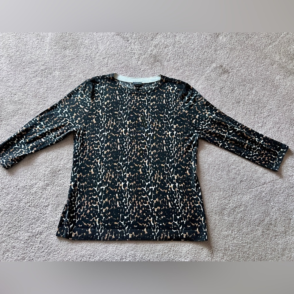 Talbots Animal Print Wool Sweater